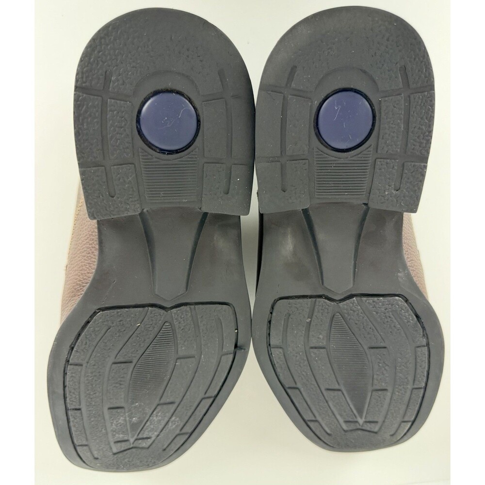 Studio Belvedere Bay Bridge Pebbled Leather Oxford Dress Shoes, Brown, 10.5 EEE - Picture 13 of 16